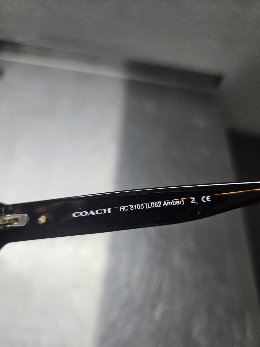 Coach HC8105 Signature Pattern Sunglasses - L082 Amber - Picture 7 of 7